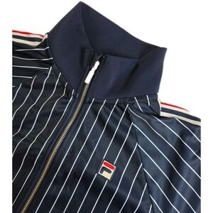 FILA Mitch Stripe Track Jacket Navy Medium M NEW Full Zip P21MH025